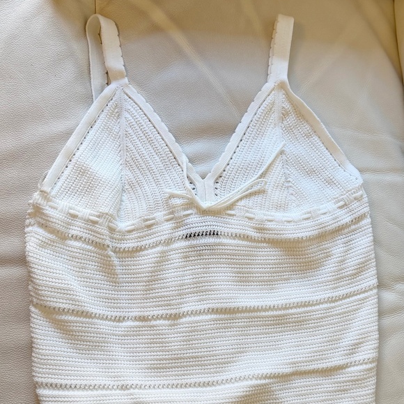 (NWT) Pacsun White Knit Cotton Crop Tank - Picture 1 of 6